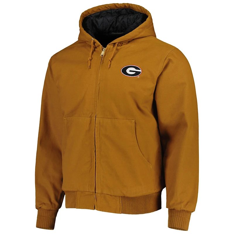 Sweat à capuche entièrement zippé Dakota Bulldogs de Géorgie Dunbrooke pour homme