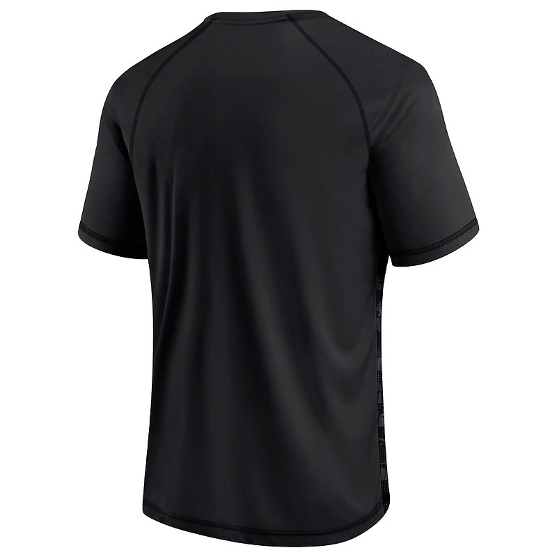 T-shirt raglan noir Georgia Bulldogs Arch Outline Fanatics pour hommes