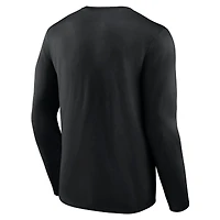 T-shirt à manches longues Fanatics Black Georgia Bulldogs pour hommes, grande taille, Vision