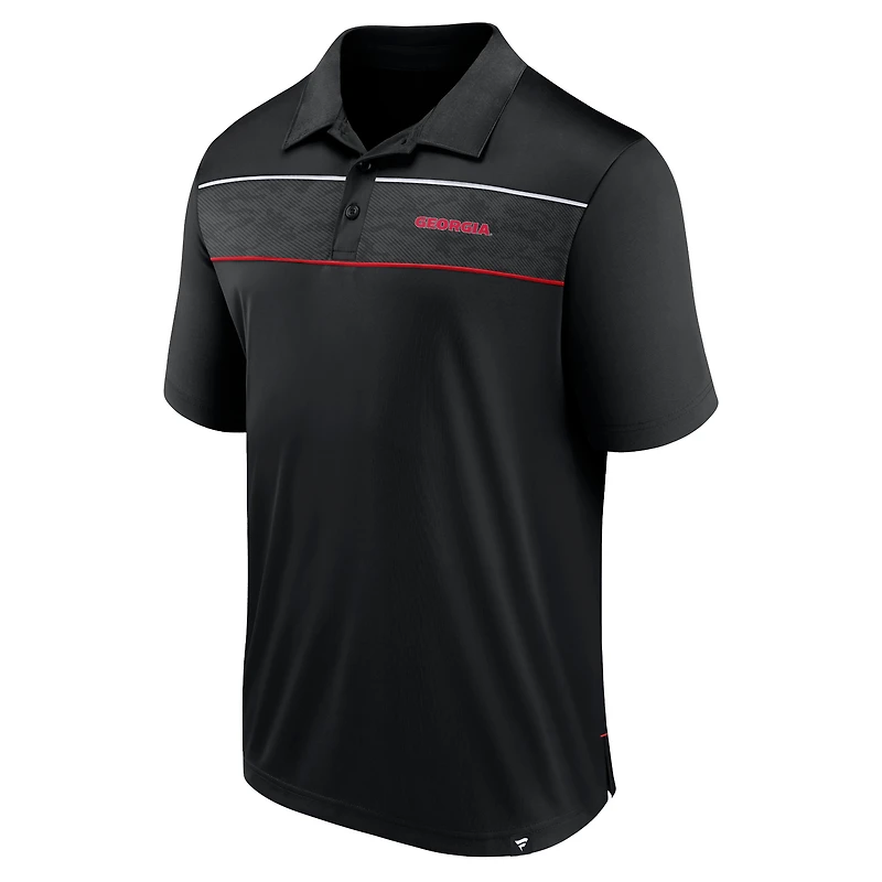Polo défenseur noir Georgia Bulldogs Fanatics pour hommes