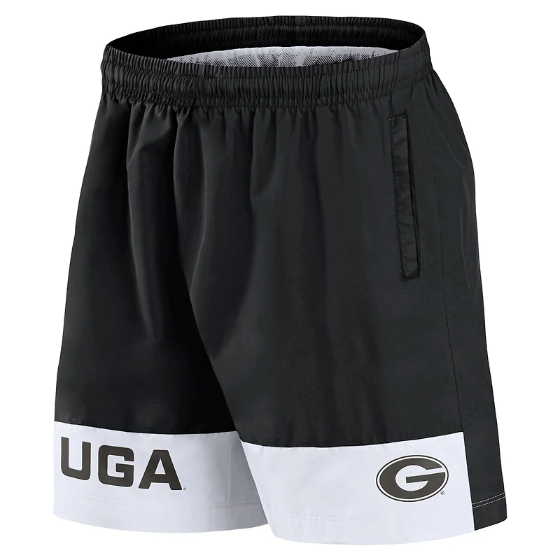 Men's Fanatics Black Georgia Bulldogs Elements Intensity Woven Shorts