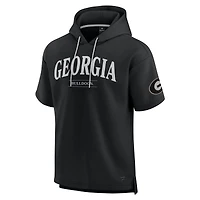 Sweat à capuche manches courtes Fanatics pour hommes, noir, Georgia Bulldogs Ready
