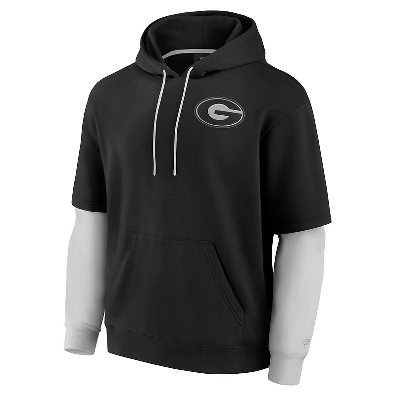 Sweat à capuche élégant pour homme Fanatics Black Georgia Bulldogs