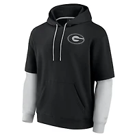 Sweat à capuche élégant pour homme Fanatics Black Georgia Bulldogs