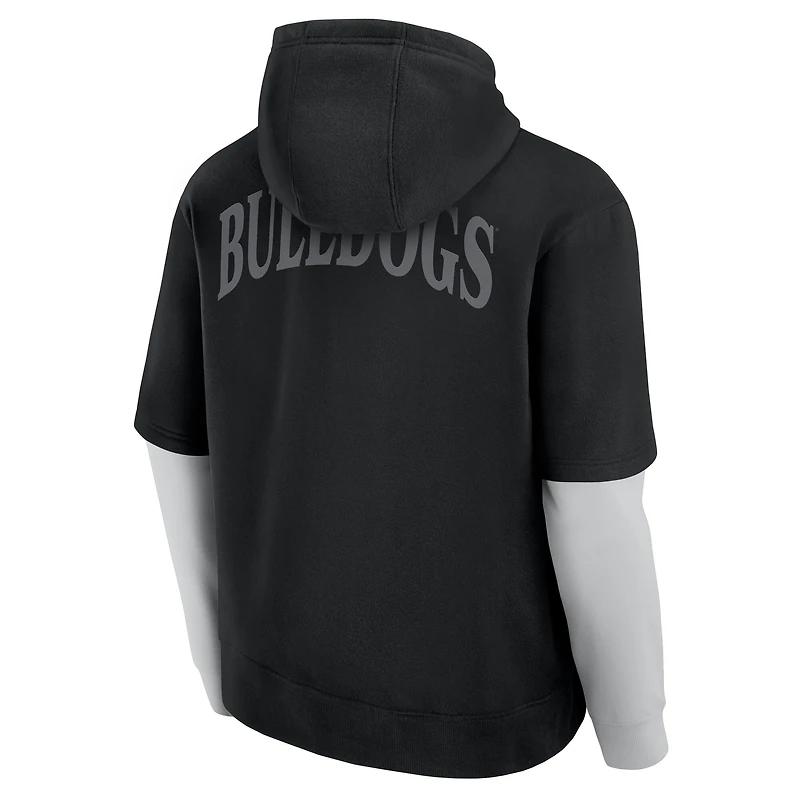 Sweat à capuche élégant pour homme Fanatics Black Georgia Bulldogs