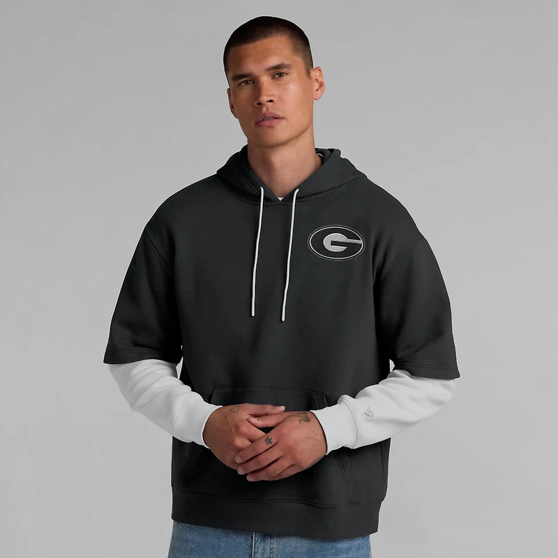 Men's Fanatics Black Georgia Bulldogs Sleek Pullover Hoodie