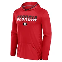 T-shirt à capuche de transition Fanatics noir/rouge pour hommes Georgia Bulldogs