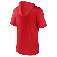 T-shirt à capuche Core Read pour hommes Fanatics Red Georgia Bulldogs