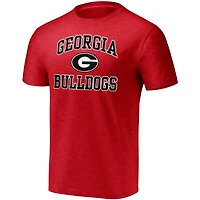 Men's Fanatics Red Georgia Bulldogs Heart and Soul Space-Dye T-Shirt