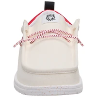 Chaussures décontractées à enfiler Wally pour homme, blanches et rouges, des Georgia Bulldogs