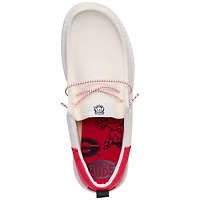 Chaussures décontractées à enfiler Wally pour homme, blanches et rouges, des Georgia Bulldogs