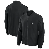 Veste légère Cover-4 Tri-Blend entièrement zippée pour homme J. Palmer Black Georgia Bulldogs