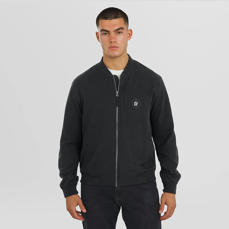 Men's J. Palmer Black Georgia Bulldogs Lightweight Cover-4 Tri-Blend Full-Zip Jacket
