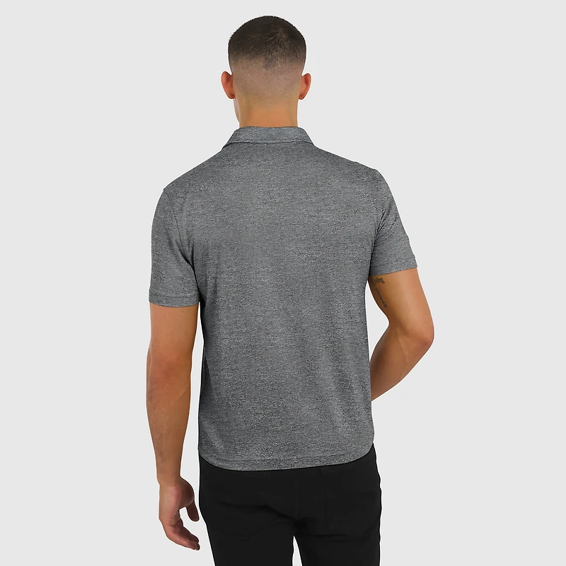 Polo J. Palmer noir chiné pour homme, Georgia Bulldogs, quatre points