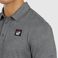 Polo J. Palmer noir chiné pour homme, Georgia Bulldogs, quatre points