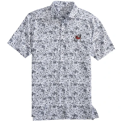 Polo johnnie-O noir pour homme, modèle Tailgater des Georgia Bulldogs