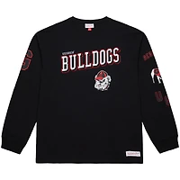 T-shirt à manches longues noir Mitchell & Ness pour homme, motif camp d'entraînement des Georgia Bulldogs