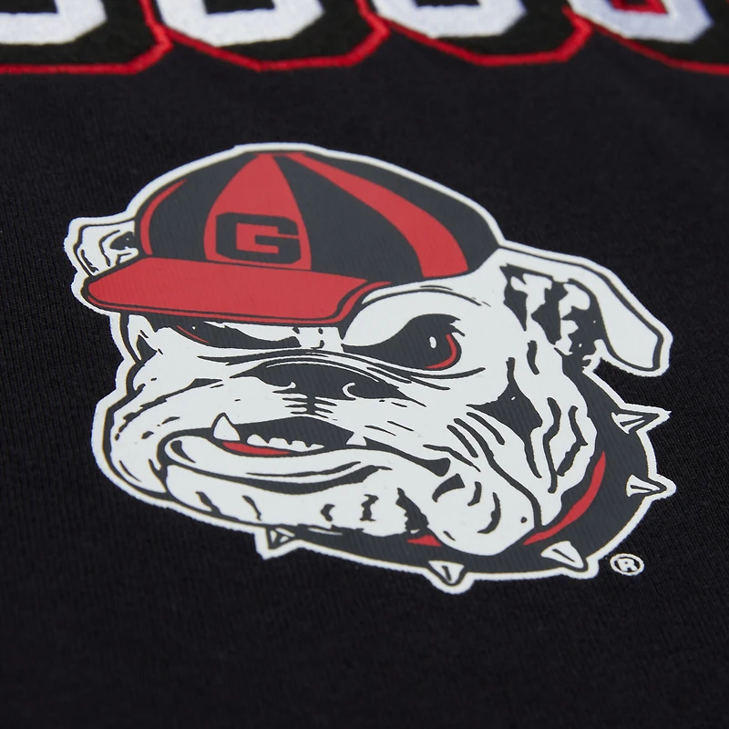 T-shirt à manches longues noir Mitchell & Ness pour homme, motif camp d'entraînement des Georgia Bulldogs
