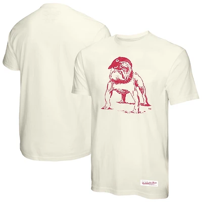 T-shirt Mitchell & Ness crème Georgia Bulldogs pour homme, style vintage