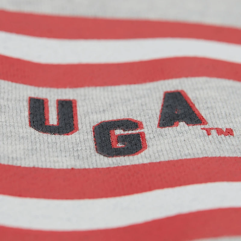 Men's Mitchell & Ness Heather Gray Georgia Bulldogs All Over Print Sweatshirt