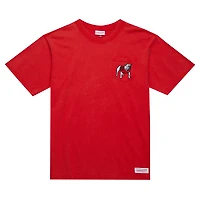 T-shirt à manches longues pour homme Mitchell & Ness Red Georgia Bulldogs Fade Away Premium