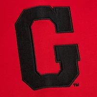 Men's Mitchell & Ness Red Georgia Bulldogs Chainstich Fleece Pullover Hoodie