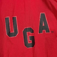 Men's Mitchell & Ness White Georgia Bulldogs Big Shot Premium Full-Zip Windbreaker