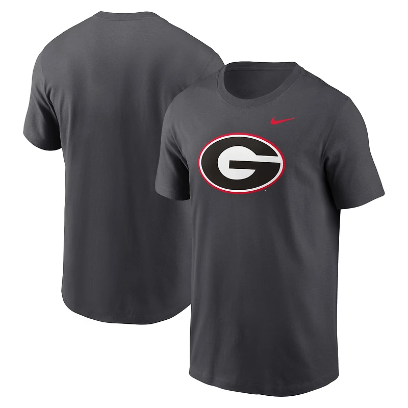 T-shirt Nike pour homme, anthracite, Georgia Bulldogs, Primetime Evergreen Logo