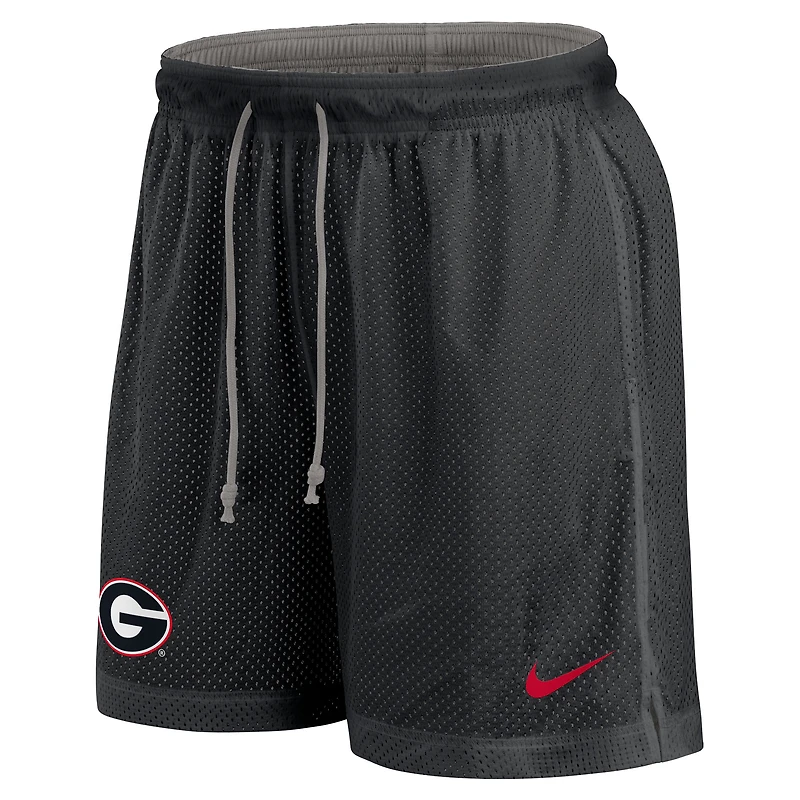 Men's Nike Black/Heather Gray Georgia Bulldogs Player Reversible Shorts