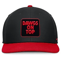 Men's Nike Black/Red Georgia Bulldogs 2025 Sideline Campus Pro Local Snapback Hat