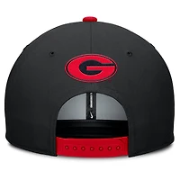 Men's Nike Black/Red Georgia Bulldogs 2025 Sideline Campus Pro Local Snapback Hat