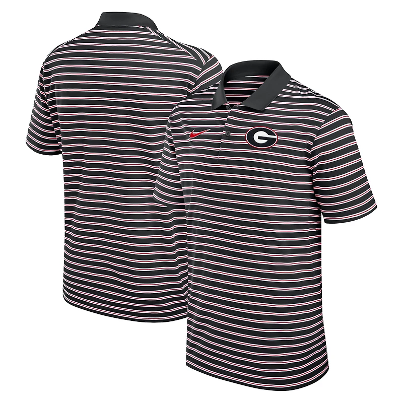 Men's Nike Black/White Georgia Bulldogs Primetime Victory Striped Dri-FIT Polo