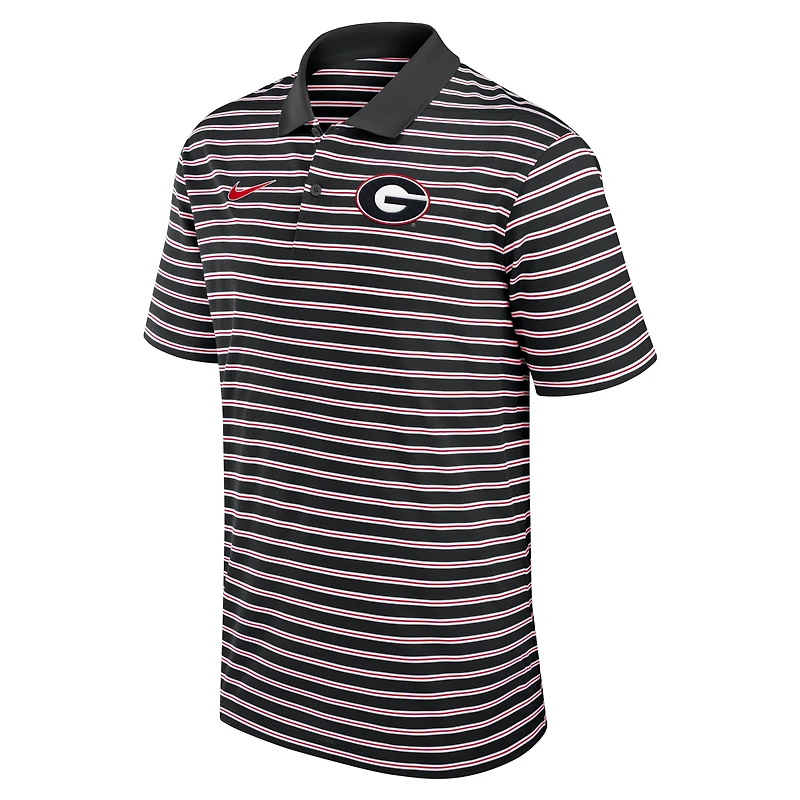 Men's Nike Black/White Georgia Bulldogs Primetime Victory Striped Dri-FIT Polo