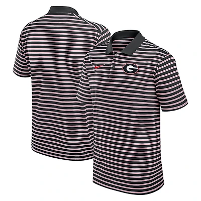 Polo de performance à rayures Nike pour hommes, noir/blanc, Georgia Bulldogs Primetime Victory