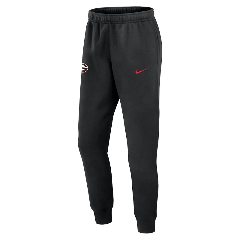 Pantalon de jogging en polaire Nike Georgia Bulldogs Sideline Club pour homme, noir