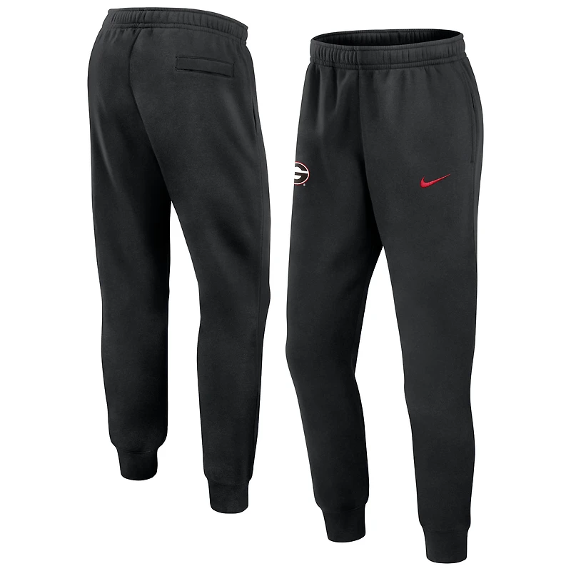 Pantalon de jogging en polaire Nike Georgia Bulldogs Sideline Club pour homme, noir