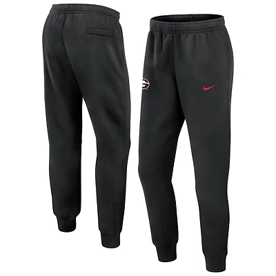 Pantalon de jogging en polaire Nike Georgia Bulldogs Sideline Club pour homme, noir