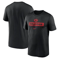 T-shirt Nike noir Georgia Bulldogs 2024 Sideline Legend Performance pour homme