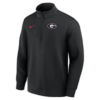 Men's Nike Black Georgia Bulldogs 2025 Coaches Premium Dri-FIT Half-Zip Pullover
