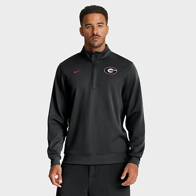 Men's Nike Black Georgia Bulldogs 2025 Coaches Premium Dri-FIT Half-Zip Pullover
