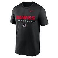 Men's Nike Black Georgia Bulldogs 2025 Courtside Basketball Legend Dri-FIT T-Shirt