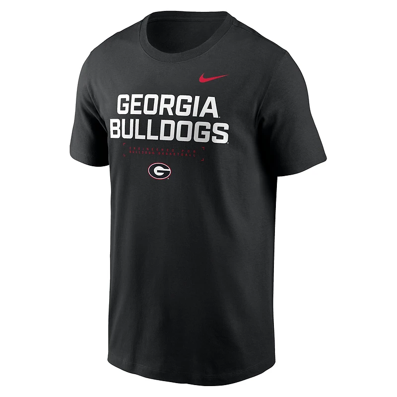Men's Nike Black Georgia Bulldogs 2025 Courtside Basketball Performance T-Shirt