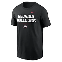 Men's Nike Black Georgia Bulldogs 2025 Courtside Basketball Performance T-Shirt