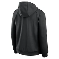 Sweat à capuche Nike noir Georgia Bulldogs 2025 Courtside Basketball Practice Raglan Dri-FIT pour homme