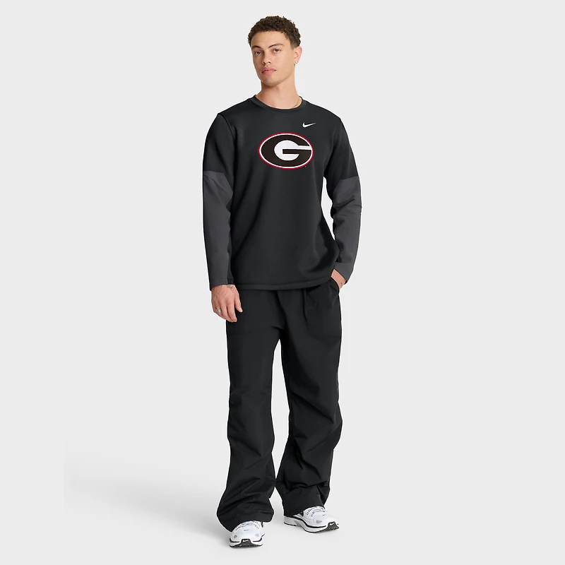 Men's Nike Georgia Bulldogs 2025 Sideline Coach Therma-FIT Long Sleeve T-Shirt