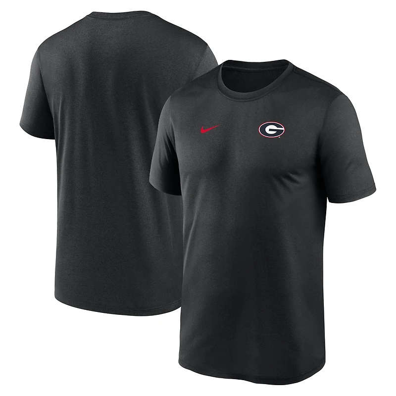 Men's Nike Georgia Bulldogs 2025 Sideline Small Logo Legend Dri-FIT T-Shirt