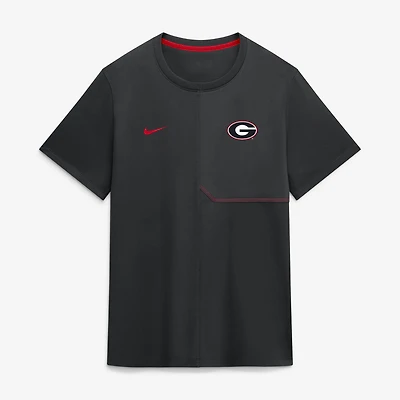 Maillot d'entraîneur Nike noir Georgia Bulldogs 2026 Sideline UV Dri-FIT pour homme