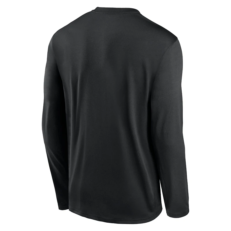 T-shirt Nike à manches longues pour homme Georgia Bulldogs Alternate Logo Lockup Legend Performance Rouge