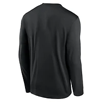 T-shirt Nike à manches longues pour homme Georgia Bulldogs Alternate Logo Lockup Legend Performance Rouge
