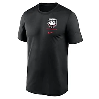 Men's Nike Black Georgia Bulldogs Alternate Logo Lockup Legend Performance T-Shirt